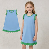 GSD4060 Summer Colors Scallop Edge Girl's Dress