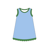 Preorder Samples GSD4060 Summer Colors Scallop Edge Girl's Dress