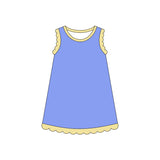 Preorder Samples GSD4061 Summer Colors Scallop Edge Girl's Dress