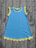 Preorder Samples GSD4061 Summer Colors Scallop Edge Girl's Dress