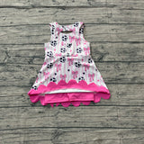Preorder Samples GSD4100 Soccer Bows Game Day Scallop Edge Yoga Girl's Dress Onesie
