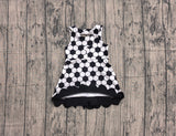 Preorder Samples GSD4102 Soccer Bows Game Day Scallop Edge Yoga Girl's Dress Onesie