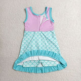GSD4125 Princess Ruffles Yoga Girl's Dress Onesie