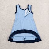 GSD4126 Solid Color Navy Blue Yoga Girl's Dress Onesie
