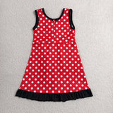 GSD4128 Cartoon Dots Yoga Girl's Dress Onesie