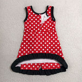 GSD4128 Cartoon Dots Yoga Girl's Dress Onesie