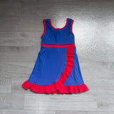 Preorder Samples GSD4133 Solid Color Blue Red Yoga Girl's Dress Onesie