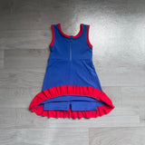 Preorder Samples GSD4133 Solid Color Blue Red Yoga Girl's Dress Onesie