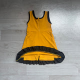 Preorder Samples GSD4134 Solid Color Gold Black Yoga Girl's Dress Onesie