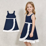 GSD4145 Solid Color Black Yoga Girl's Dress Onesie