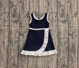 Preorder Samples GSD4145 Solid Color Black Yoga Girl's Dress Onesie