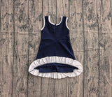 Preorder Samples GSD4145 Solid Color Black Yoga Girl's Dress Onesie