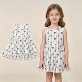 GSD4153 Bows Black Cute Sleeveless Girl's Dress