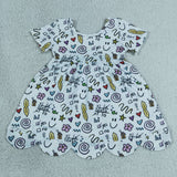 GSD4157 Back To School Yes No Scallop Edge Girl's Dress