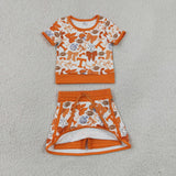 GSD4181 School Team Mascot Yoga Girls Skorts Set