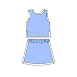 Preorder MOQ 5 pcs Each Style Colorful Solid Color Girls Skorts Set