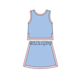 Preorder MOQ 5 pcs Each Style Colorful Solid Color Girls Skorts Set