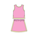 Preorder MOQ 5 pcs Each Style Colorful Solid Color Girls Skorts Set
