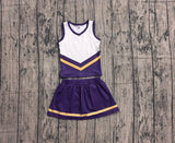 Preorder Samples GSD4193 Purple Stripe Yoga Cheer Girls Skorts Set