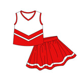 Preorder MOQ 5 pcs Each Style Stripe Cheer Yoga Girls Skorts Outfits