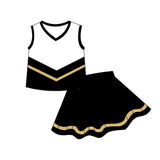 Preorder MOQ 5 pcs Each Style Stripe Cheer Yoga Girls Skorts Outfits