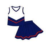 Preorder MOQ 5 pcs Each Style Stripe Cheer Yoga Girls Skorts Outfits