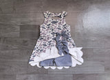 Preorder Samples GSD4226 Hunting Camo Scallop Edge Yoga Girl's Dress Onesie