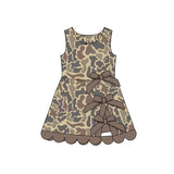 Preorder MOQ 5 Pcs Each Style Camo Scallop Edge Shorts Liner Yoga Girls Dress Onesie