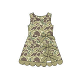 Preorder MOQ 5 Pcs Each Style Camo Scallop Edge Shorts Liner Yoga Girls Dress Onesie