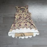 Preorder Samples GSD4228 Hunting Camo Bows Scallop Edge Yoga Girl's Dress Onesie