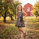 GSD4229 Hunting Camo Scallop Edge Yoga Girl's Dress Onesie