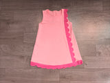 Preorder Samples GSD4240 Solid Color Rose Red Scallop Edge Yoga Girls Dress