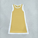 GSD4254 Solid Color Yellow Yoga Girl's Dress