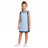 GSD4256 Solid Color Blue Yoga Girl's Dress