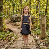 GSD4268 Black Leopard Bows Scallop Edge Yoga Girls Skorts Set
