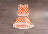 Preorder Samples Each Style School Team Mascot Bows Scallop Edge Yoga Girls Skorts Set-2026.8.20
