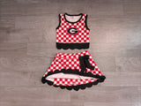 Preorder Samples Each Style School Team Mascot Bows Scallop Edge Yoga Girls Skorts Set-2026.8.20