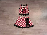 Preorder Samples Each Style School Team Mascot Bows Scallop Edge Yoga Girls Skorts Set-2026.8.20