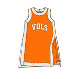 Preorder MOQ 5 pcs GSSO3852 School Team VOLS Yoga Girl's Dress Shorts Set
