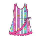 Preorder MOQ 5 Pcs Each Style Flower Scallop Edge Yoga Girls Dress