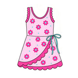 Preorder MOQ 5 Pcs Each Style Flower Scallop Edge Yoga Girls Dress