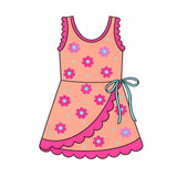 Preorder MOQ 5 Pcs Each Style Flower Scallop Edge Yoga Girls Dress