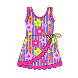 Preorder MOQ 5 Pcs Each Style Flower Scallop Edge Yoga Girls Dress