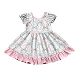 Preorder MOQ 5 pcs Each Style Easter Eggs Bows Pink Kids Matching Clothes