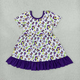 Each Style Mardi Gras Leopard Purple Kids Matching Clothes