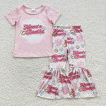 GSPO0742 Mom's Bestie Flower Pink Girl's set