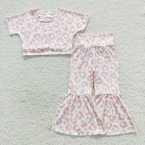 GSPO0780 Fashion Pink Leopard Girl's Set