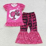 GSPO0786 Hot Pink Barbie Girl's Set