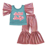 GSPO0832 Santa Baby Satin Girl's Set