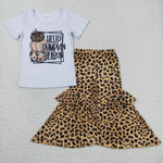 GSPO0836 Hello pumpkin season leopard Girl's Set